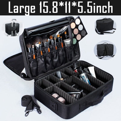 Women Cosmetic Bag Travel Makeup Organizer Professional Make Up Box Cosmetics Pouch Bags Beauty Case For Artist