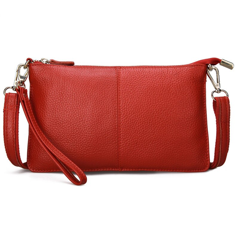 Women Genuine Leather Day Clutches Candy Color Bags Women's Fashion Crossbody Bags Small Clutch Bags