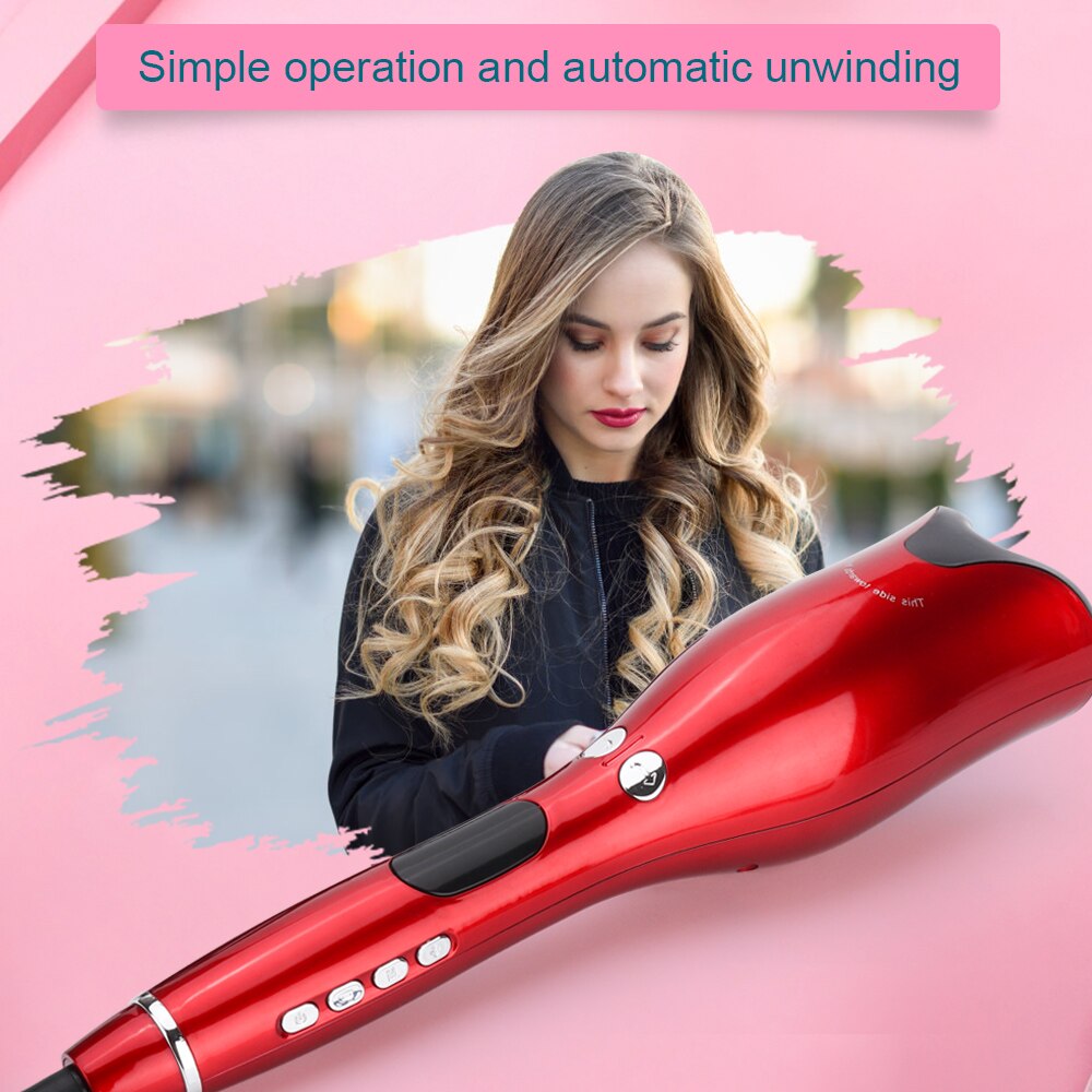Automatic Iron Wand Waver Rotating Electric Hair Air Spin Curler Styling Tool