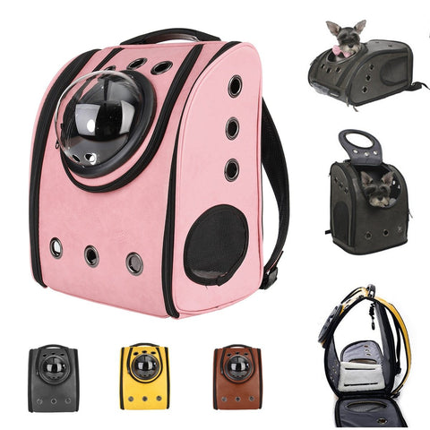 Storage Capsule Pet Backpack Cat Dog Puppy Transparent Breathable Carrier