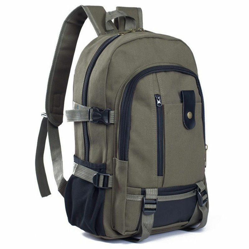 Men Vintage Canvas Backpack Rucksack Travel Sport Schoolbag Camping Bag