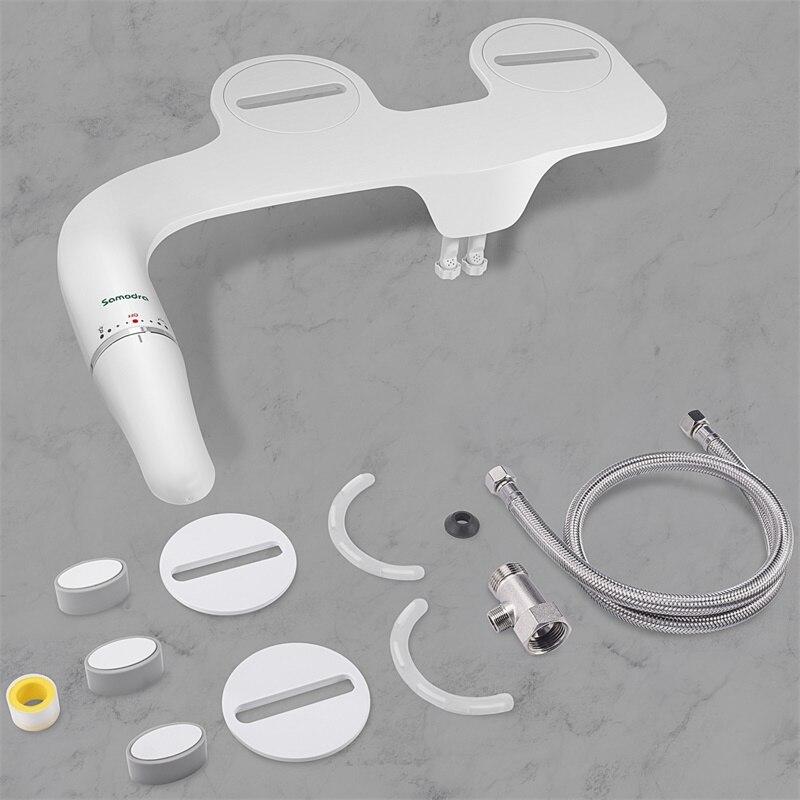Ultra-Slim Toilet Seat Attachment With Brass Inlet Adjustable Water Pressure