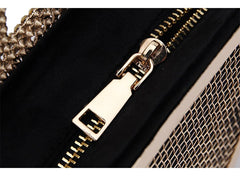 Luxury Heart Shaped Diamond Evening Clutch Bag Women Purses and Handbags Designer Hollow Out Metal Shoulder Chain Bag