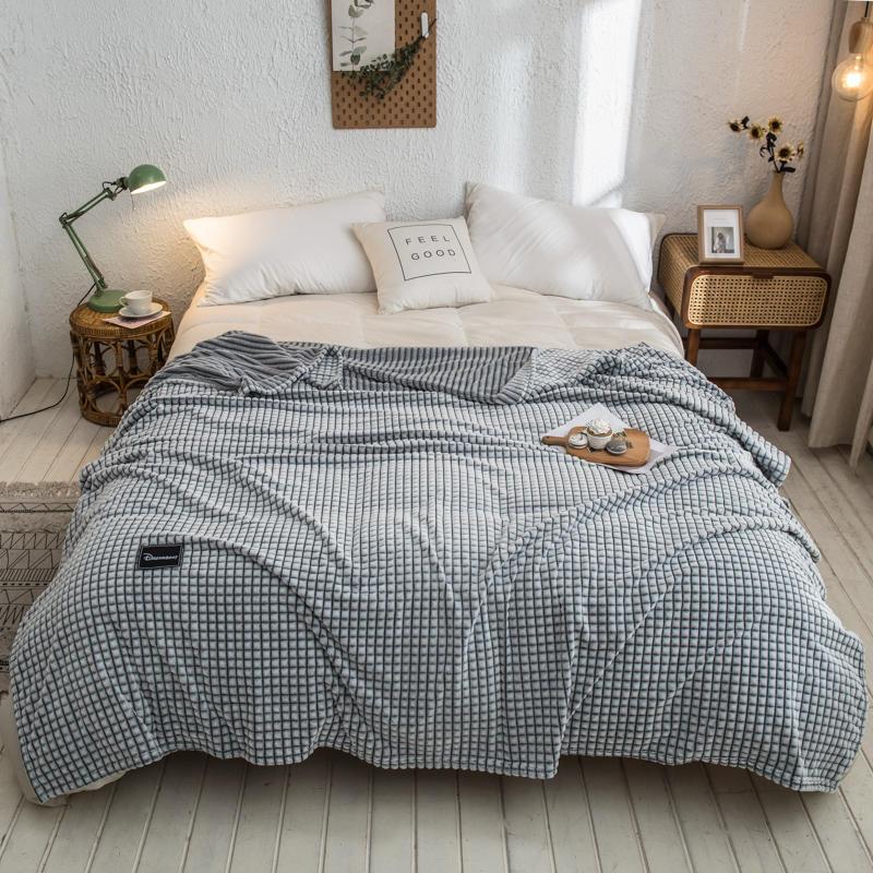 Coral Fleece Soft Warm Blankets Single/Queen/King Flannel Bedspreads