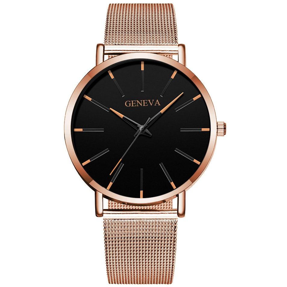 Minimalist Men's Fashion Ultra Thin Watches Simple Business Stainless Quartz