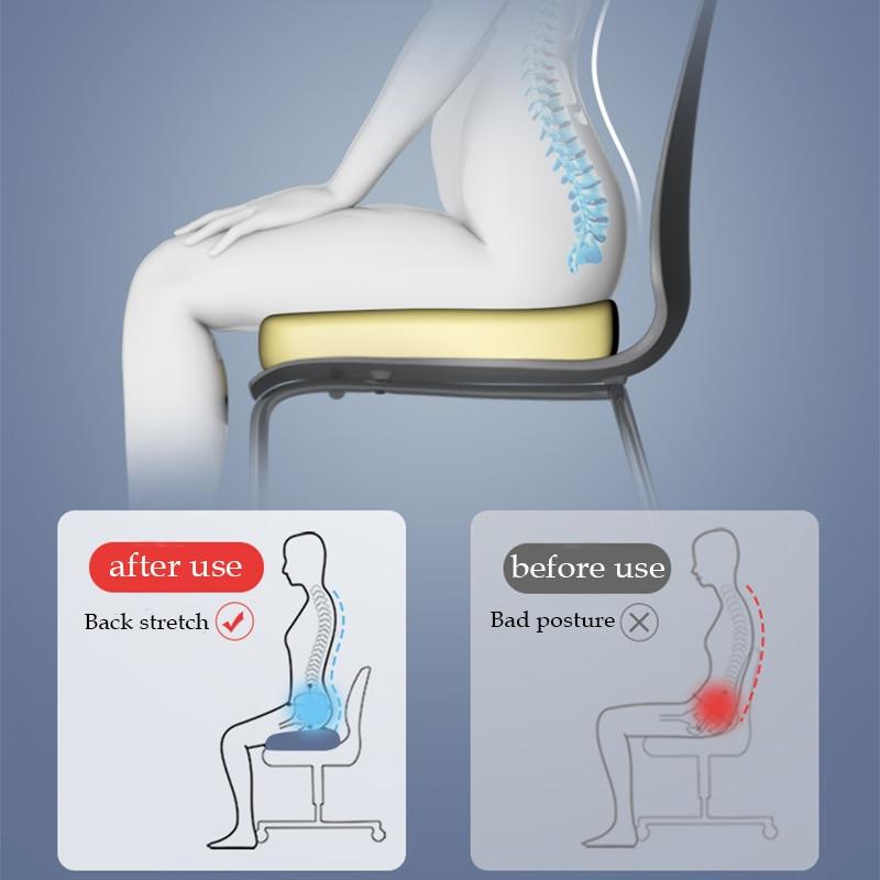 Orthopedic Hemorrhoid Memory Foam Seat Cushion, Waist Support