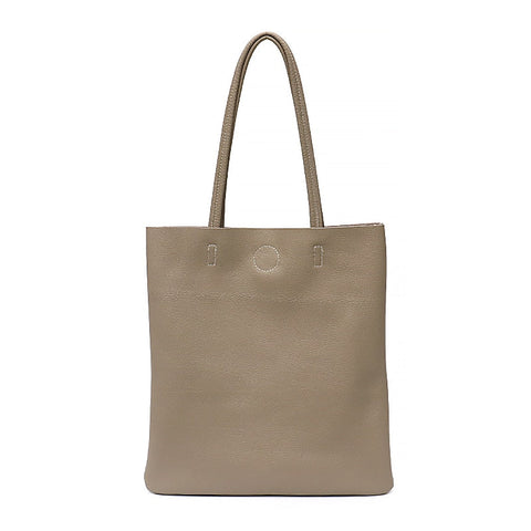 Large Female Totes Bag Brand Designer Simple Solid Color Natural Cowhide Shopping Purse Shoulder Bags For Women