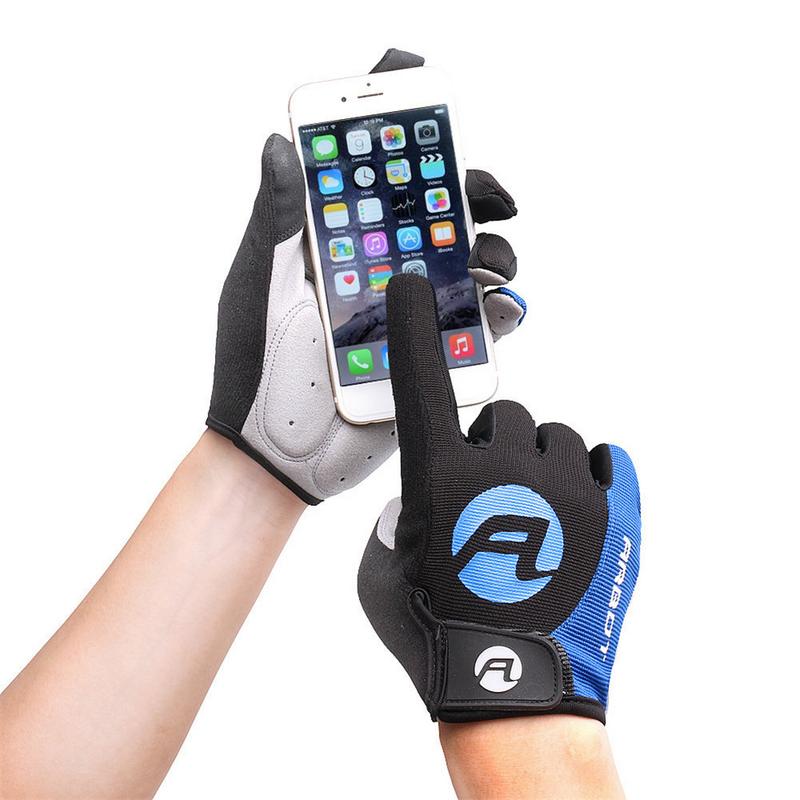 Cycling Anti Slip Full Finger Bike Gloves Pad Men Breathable Shock Sports Bicycle Warm - JustgreenBox
