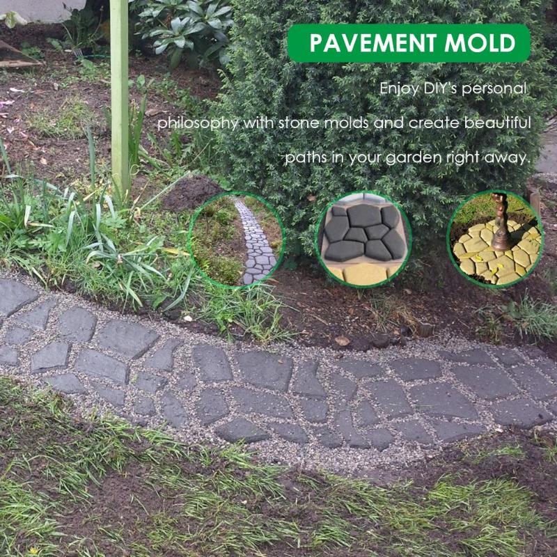 Manually Paving Cement Brick Concrete Molds DIY Plastic Path Maker Mold Garden Stone Road Decoration - JustgreenBox