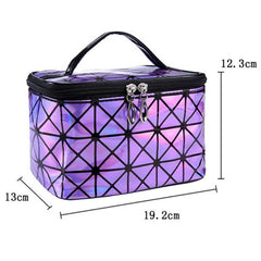 Functional Cosmetic Bag Women Fashion PU Leather Travel Make Up Necessaries Organizer Zipper Makeup Case Pouch Toiletry Kit