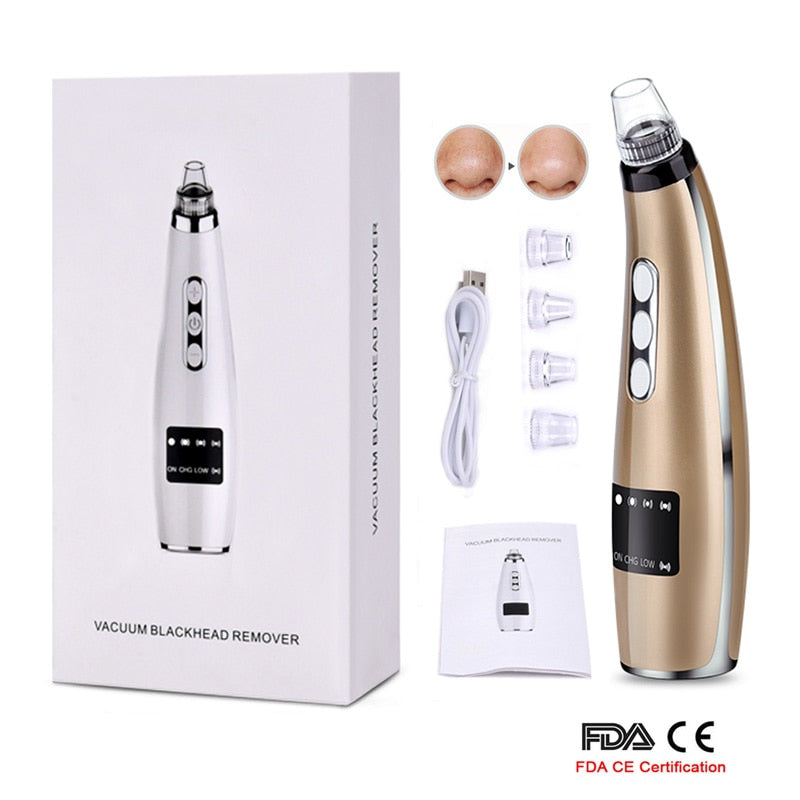 Blackhead Remover Face Deep Pore Cleaner Acne Pimple Removal Vacuum Suction Facial SPA Diamond Beauty Care Tool Skin - JustgreenBox