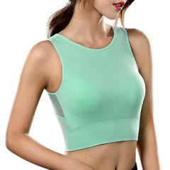 Women Breathable Mesh Shockproof Padded Athletic Gym Running Seamless Fitness Yoga Vest Sport Bra Tops - JustgreenBox
