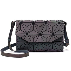 New Geometric Evening Bag Women Chain Shoulder Bags Girls Folding Handbags And Purse Luminous Casual Clutch Messenger Bag