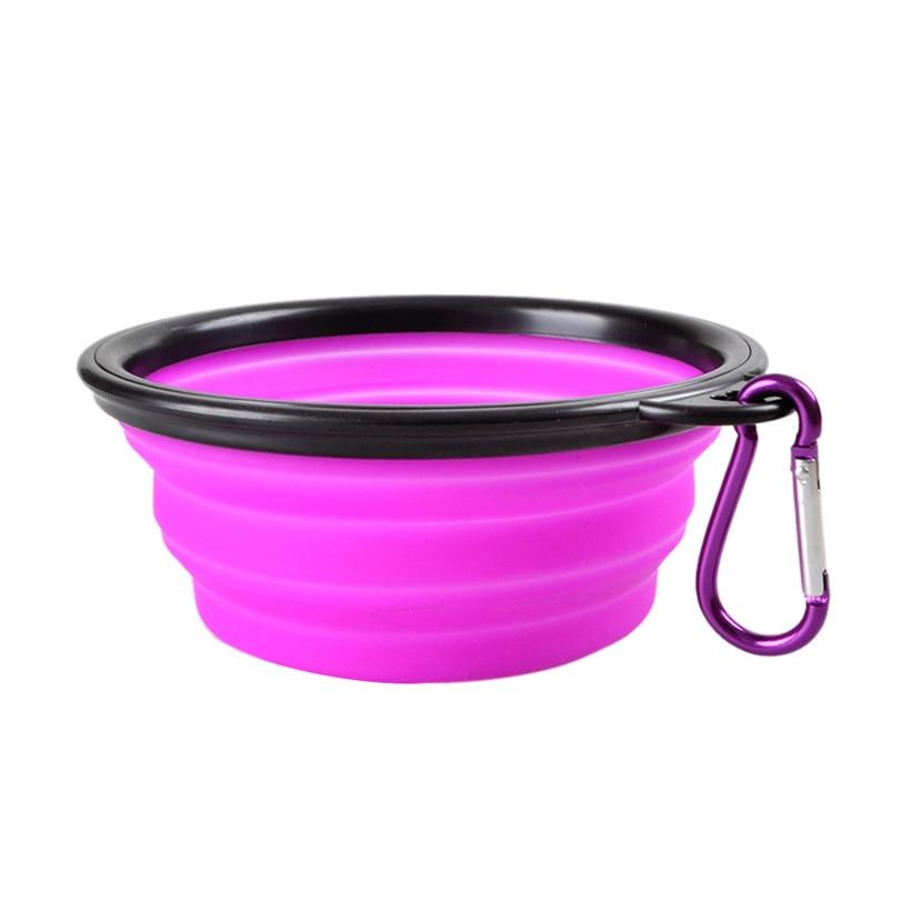 Fordable Pet Feed Bowl Eco-Friendly Silicone Travel Portable Puppy Container