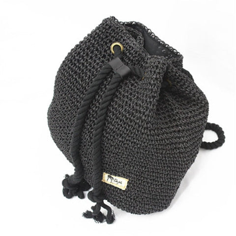 Summer Straw Bag Women Backpack Fashion Rucksack Weaved For Girls Mochila Travel Beach Bags Shoulder