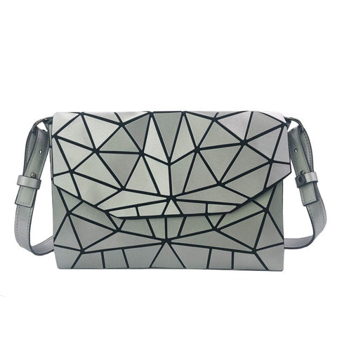 New Geometric Evening Bag Women Chain Shoulder Bags Girls Folding Handbags And Purse Luminous Casual Clutch Messenger Bag
