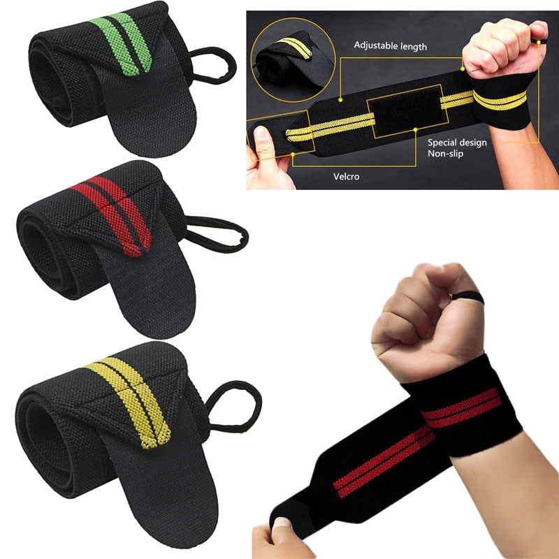 Weight Lifting Strap Fitness Gym Sport Wrist Wrap Bandage Hand Support Band - JustgreenBox