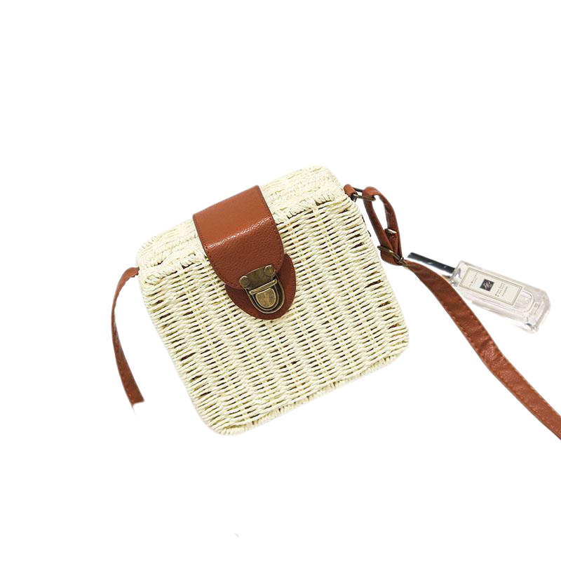 Square Round Mulit Style Straw Bag Handbags Women Summer Rattan Bag Handmade Woven Beach Circle Bohemia Handbag New Fashion - JustgreenBox