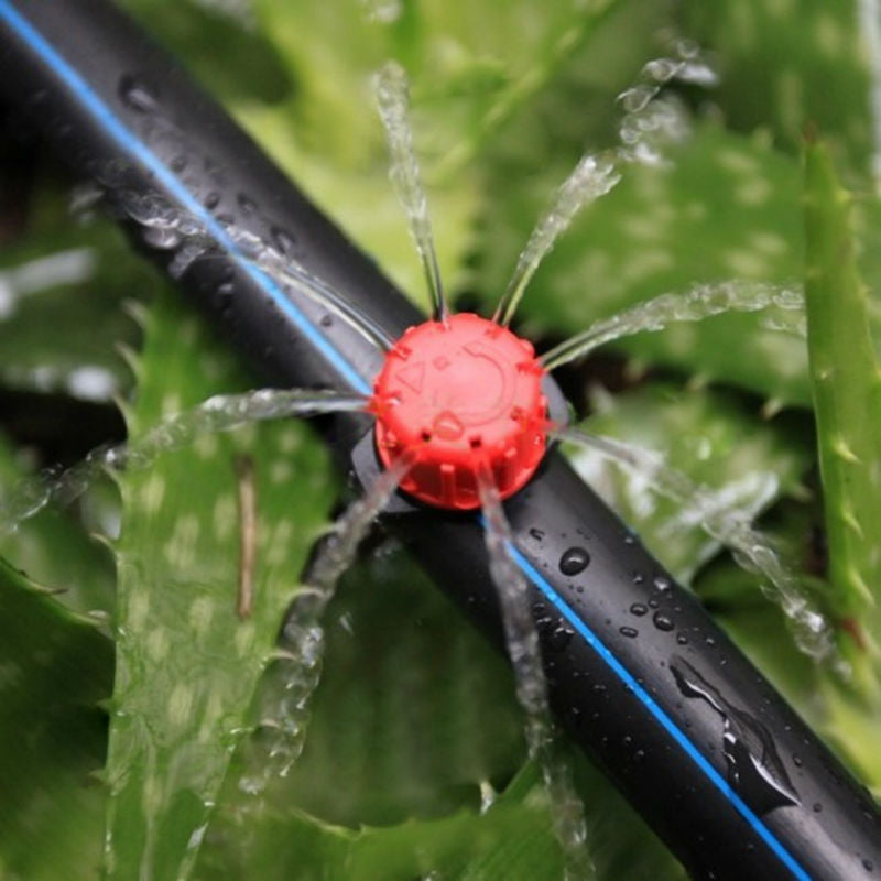 Sprinkler Garden Irrigation Micro Flow Dripper Drip Head Sprinklers Adjustable Water 100pcs - JustgreenBox