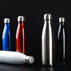 Double Wall Insulated Vacuum Flask Stainless Steel Water Bottle Thermos For Sport - JustgreenBox