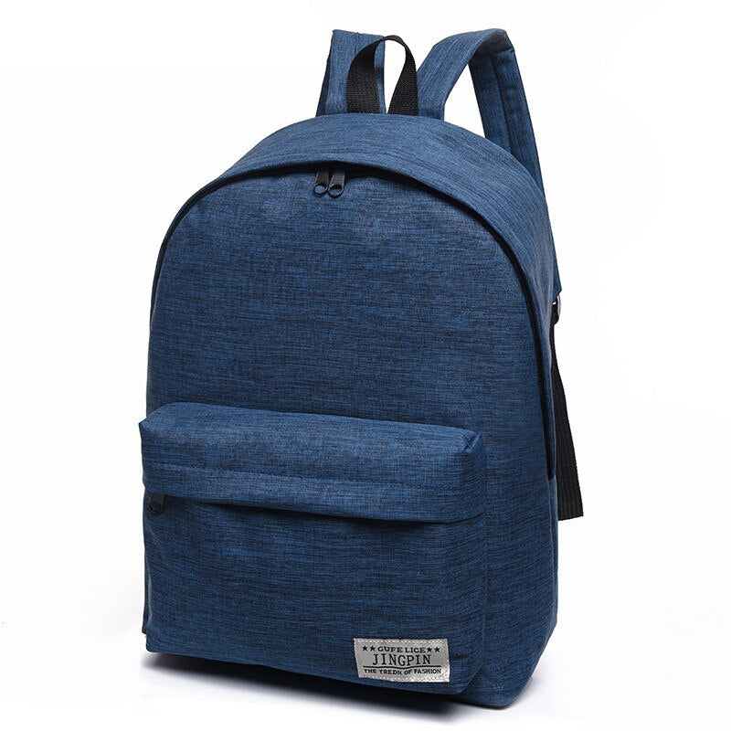 Women Men Male Canvas black Backpack College Student School Bags for Teenagers Mochila Casual Rucksack Travel Daypack