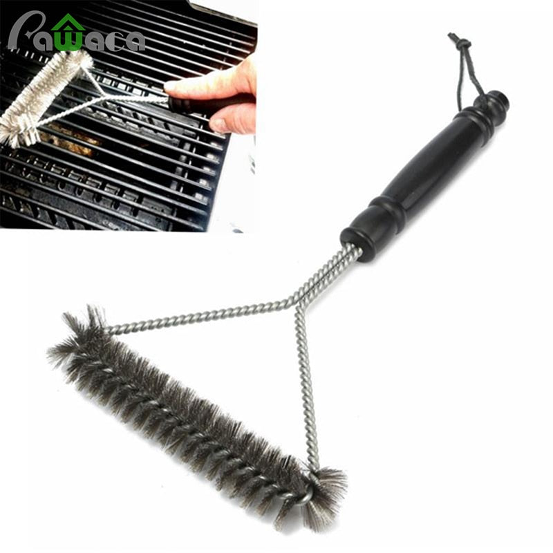 Non-stick Barbecue Grill BBQ Brush Stainless Steel Wire Bristles Cleaning Brushes With Handle Durable Cooking Tools Hot Sale - JustgreenBox