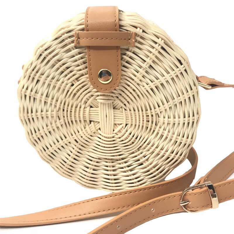 Square Round Mulit Style Straw Bag Handbags Women Summer Rattan Bag Handmade Woven Beach Circle Bohemia Handbag New Fashion - JustgreenBox