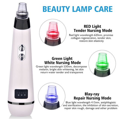 Blackhead Remover Face Deep Pore Cleaner Acne Pimple Removal Vacuum Suction Facial SPA Diamond Beauty Care Tool Skin - JustgreenBox