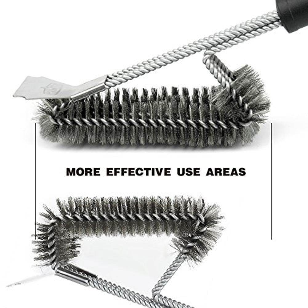 Rugged Grill Cleaning Stainless Steel Brushes Cooking BBQ tools - JustgreenBox