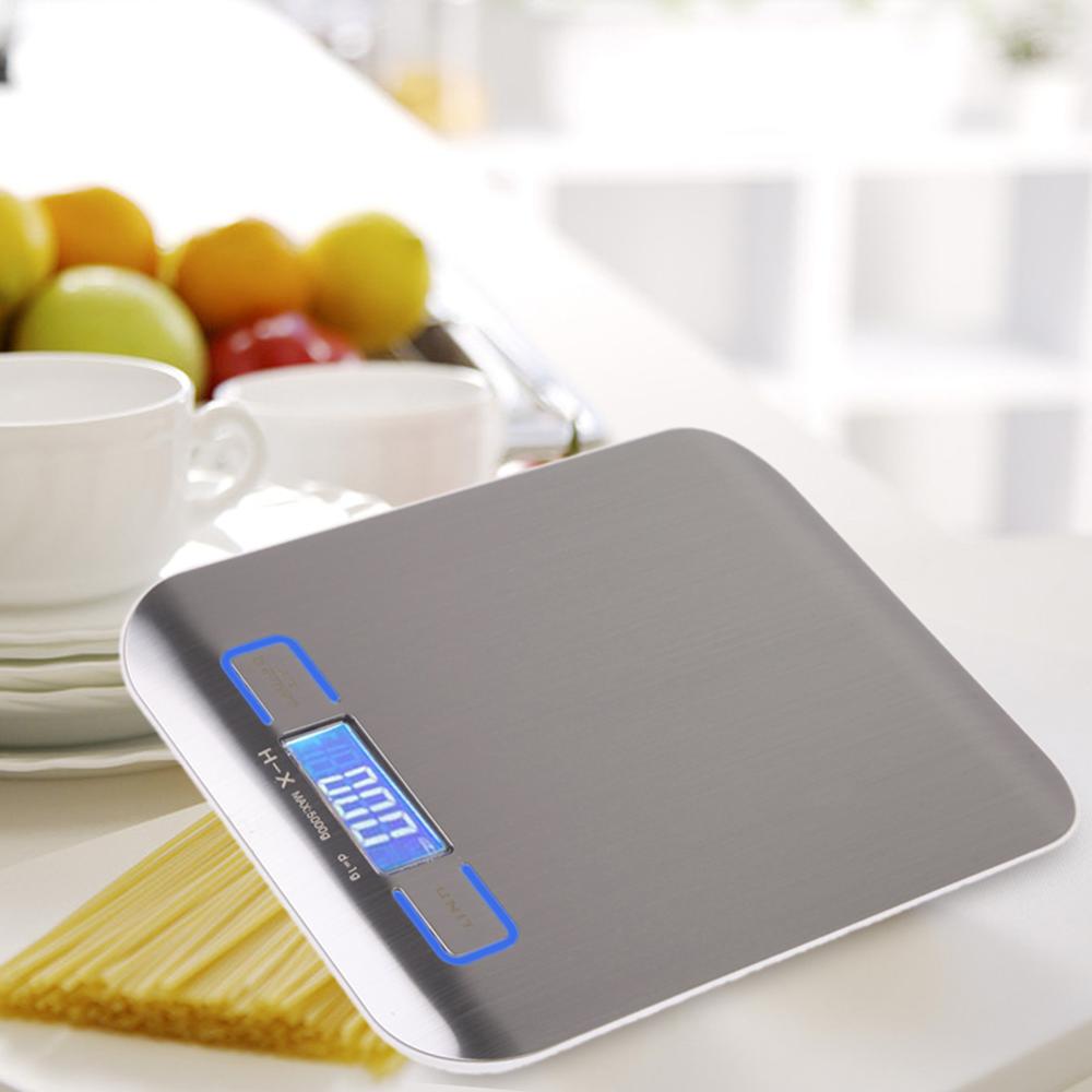 Electronic Kitchen Scale Digital Food Stainless Steel Weighing LCD High Precision Measuring Tools - JustgreenBox