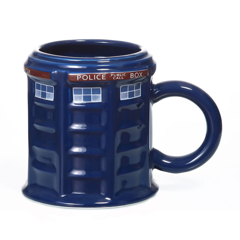 Doctor Who Tardis Police Box Ceramic Mug Cup With Lid Cover For Tea Coffee Funny Creative  Presents Kids Men - JustgreenBox
