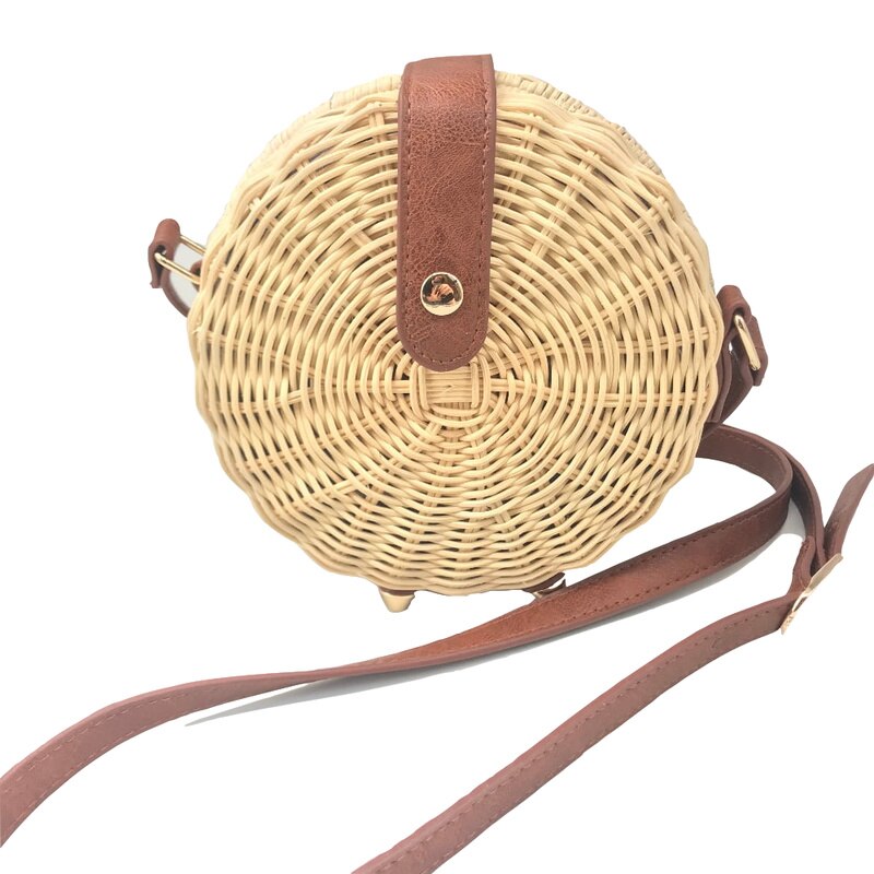 Square Round Mulit Style Straw Bag Handbags Women Summer Rattan Bag Handmade Woven Beach Circle Bohemia Handbag New Fashion - JustgreenBox