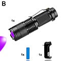 Mini Zoomable 3 Modes Scorpion 395nm UV Dropshipping LED Flashlight Ultraviolet Torch Money Pet Urine Stains Detector - JustgreenBox