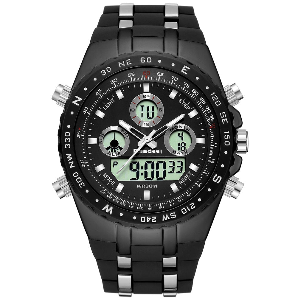 Quartz Wrist Waterproof LED Digital Watches For Military Men - JustgreenBox