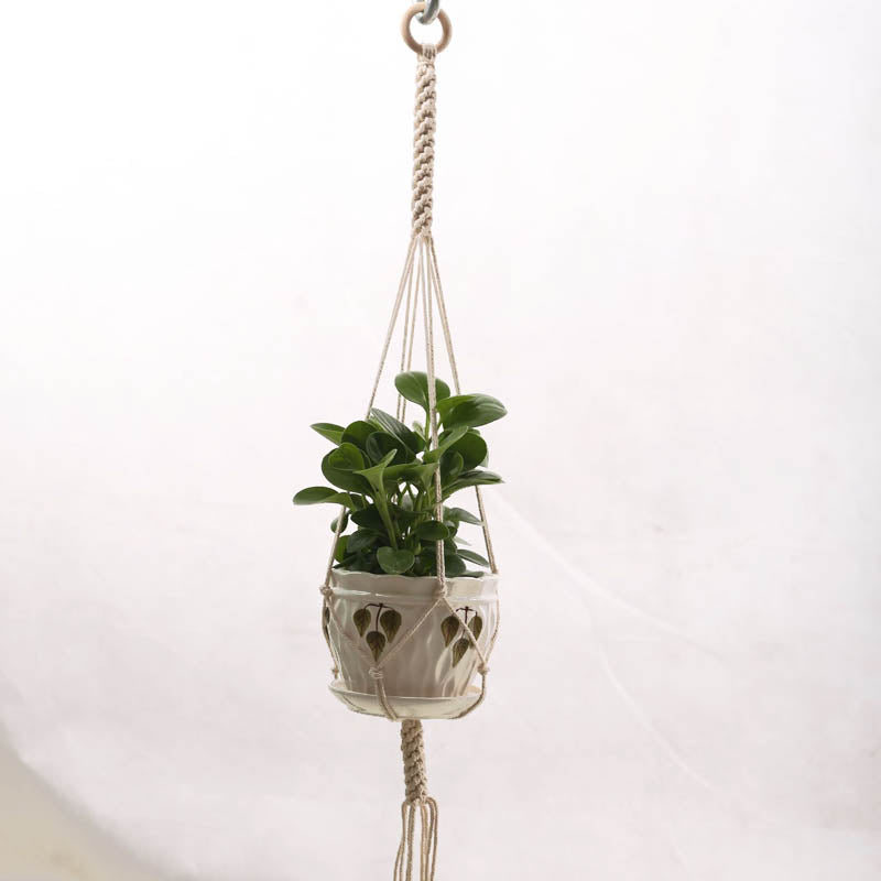 100% Handmade Macrame Plant Hanger Flower /pot For Wall Decoration Countyard Garden - JustgreenBox