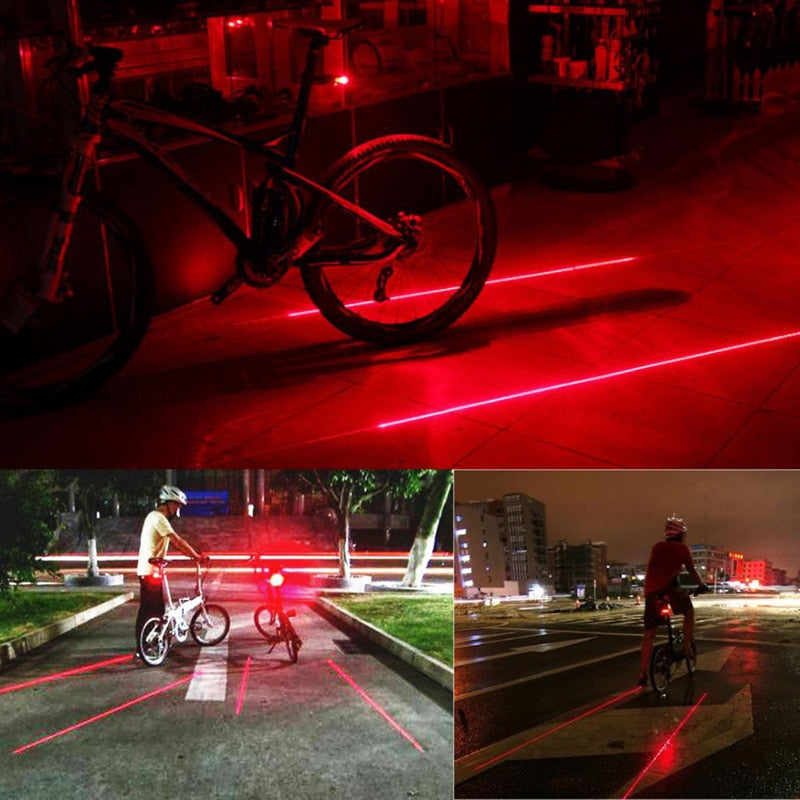 Waterproof LED Safety Warning Tail Lamp For Bike - JustgreenBox