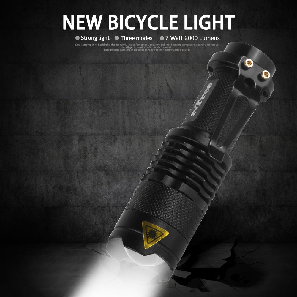 7 Watt 2000 Lumems 3 Mode LED Front Light For Bicycle - JustgreenBox