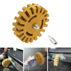 4 Inch 100mm Power Drill Adapter Decal Removal Anti Scratch Practical Pinstripe Quick Eraser Wheel Rubber Effective Smooth Auto - JustgreenBox