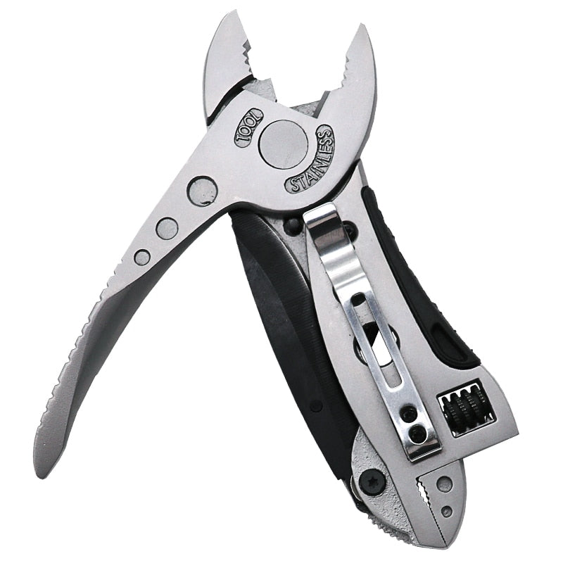 Pocket Knife Screwdriver Set Kit Adjustable Wrench Jaw Spanner Repair Survival Hand Multi Tools Mini - JustgreenBox