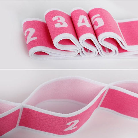 Yoga Pull Strap Belt Polyester Latex Elastic Latin Dance Stretching Band Loop Pilates GYM Fitness Exercise Resistance Bands - JustgreenBox