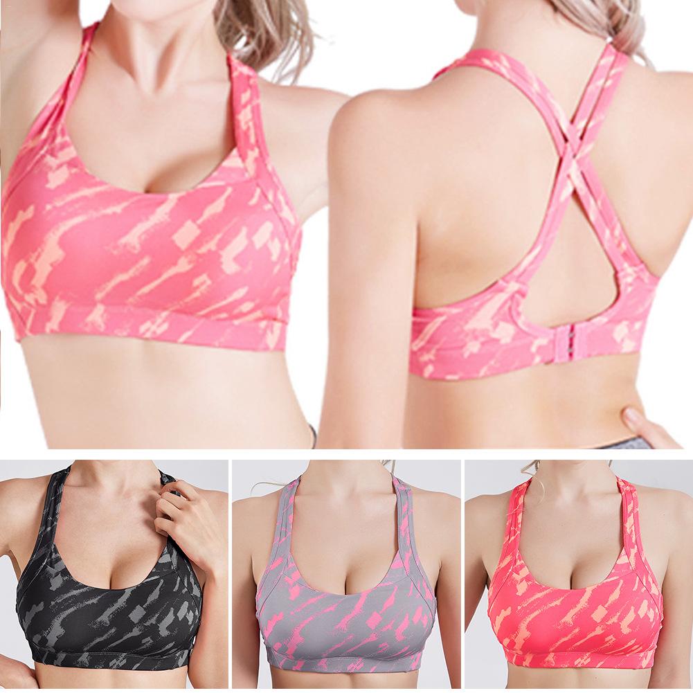 Cross Strap Back Women Sports Professional Quick Dry Padded Shockproof Gym Fitness Running Yoga Brassiere Tops - JustgreenBox