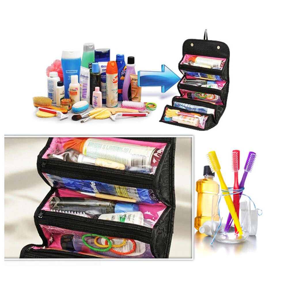 Travel Vanity Necessaries Women Beauty Toiletry Kit Make Up Makeup Cosmetic Bag Organizer Case Pouch Purse