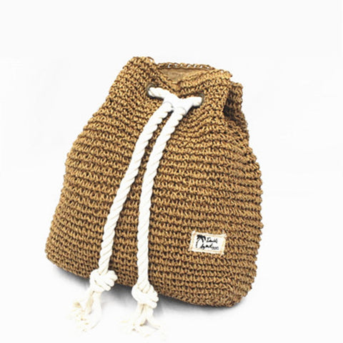Summer Straw Bag Women Backpack Fashion Rucksack Weaved For Girls Mochila Travel Beach Bags Shoulder