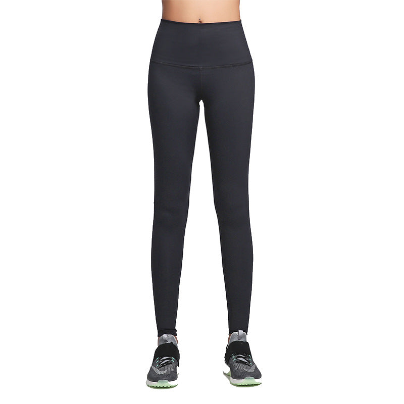 Women Sports High Rise Leggings Super Quality Elastic Waist Solid 4-way Stretch Skinny Pants - JustgreenBox