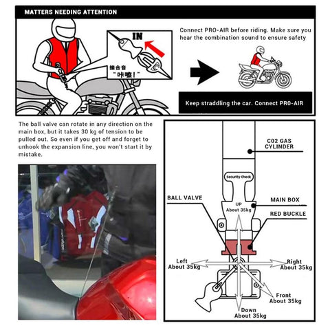 Motorcycle Protective Airbag Vest with Excellent Abrasion Resistance