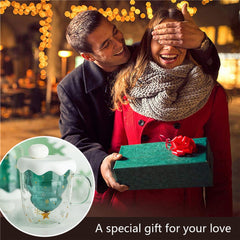 Creative 3D Transparent Double Anti-Scalding Glass Christmas Tree Star Coffee Milk Juice Cup - JustgreenBox