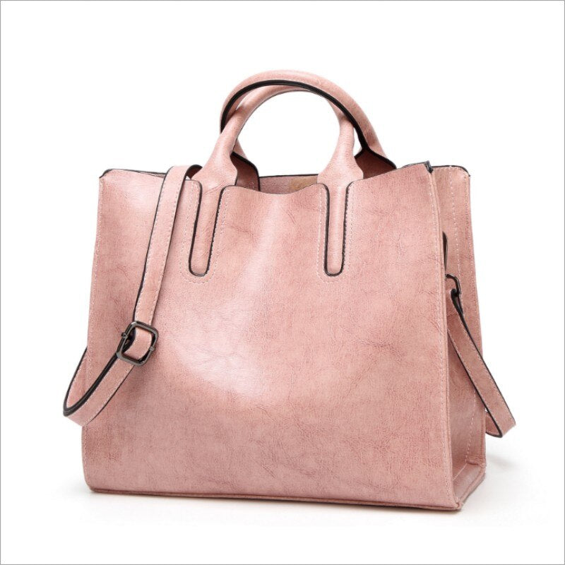 Leather Women handbags Simple handbag trend One Shoulder Messenger Bag trend bag