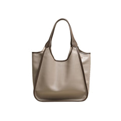Leather women's bag tote bag women's large capacity bag new early autumn bag portable single shoulder bag