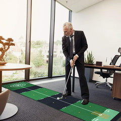 Two-Way Golf Anti-Slip Practice Putting Mat in door