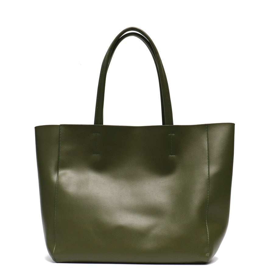 Luxury Brand Cow Leather Tote Bags Designer Cowhide Handbags Women Shoulder Bags Fashion Female Large Capacity Liner Bag